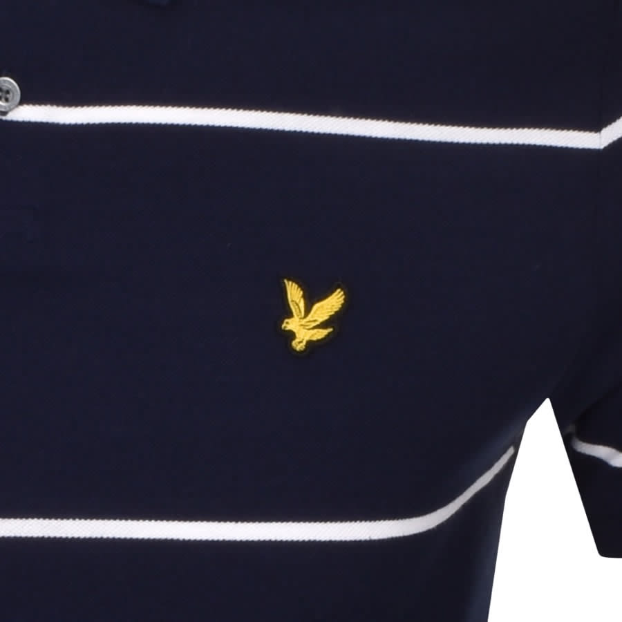 Alternative Image for ProductLyle And Scott Wide Stripe Polo T Shirt Navy3