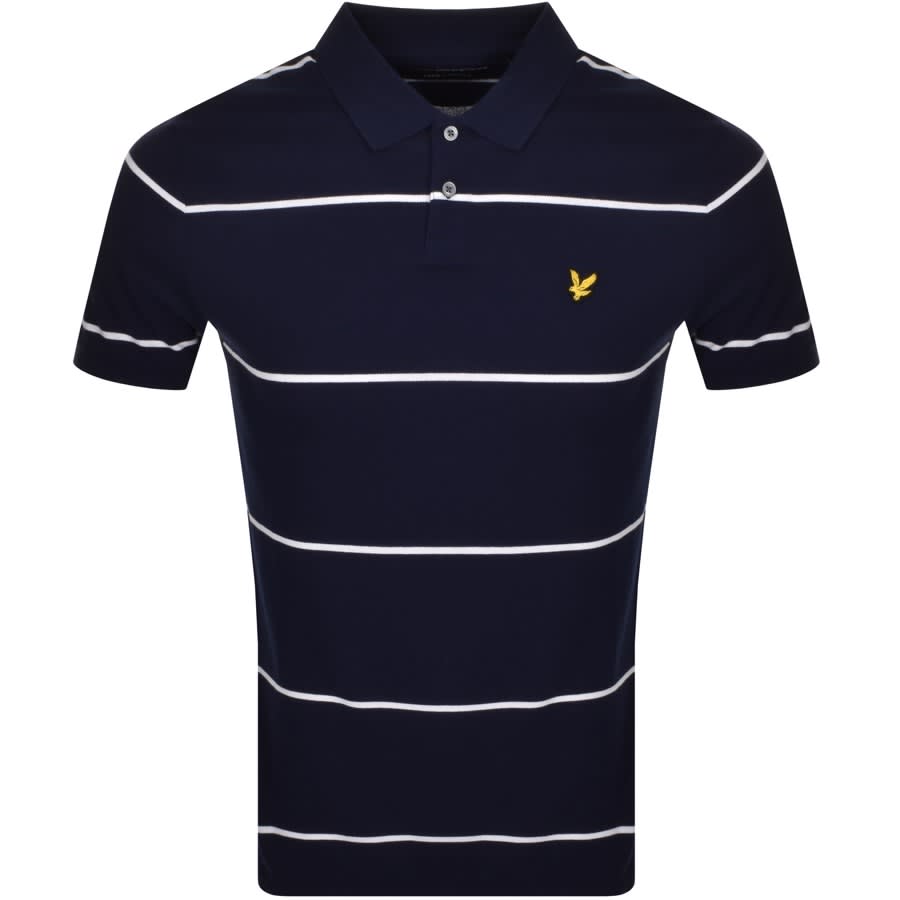 Alternative Image for ProductLyle And Scott Wide Stripe Polo T Shirt Navy1