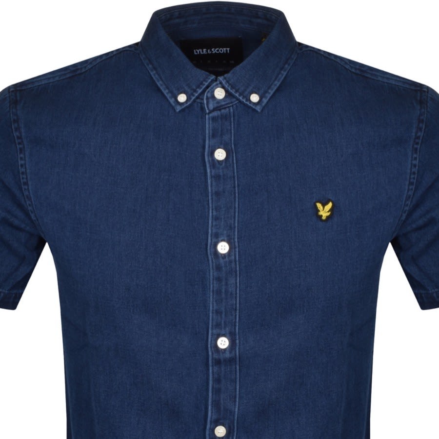Alternative Image for ProductLyle And Scott Short Sleeve Denim Shirt Blue2
