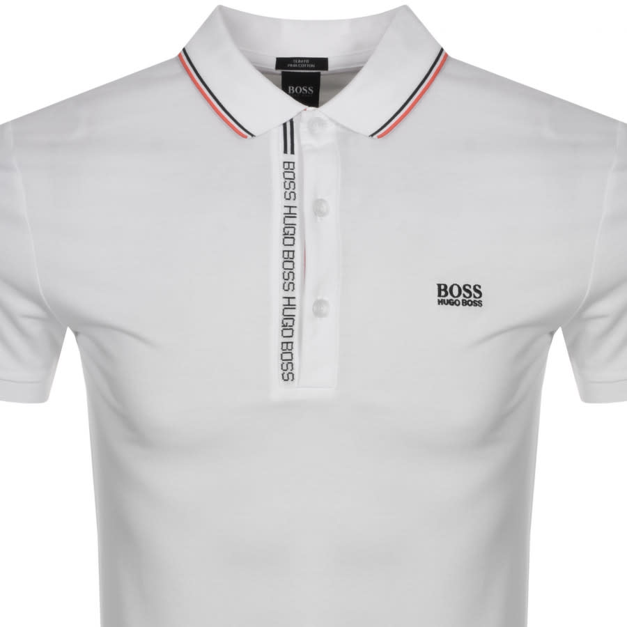 Alternative Image for ProductBOSS Paule 4 Jersey Polo T Shirt White2