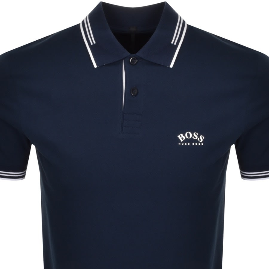Alternative Image for ProductBOSS Paul Curved Polo T Shirt Navy2