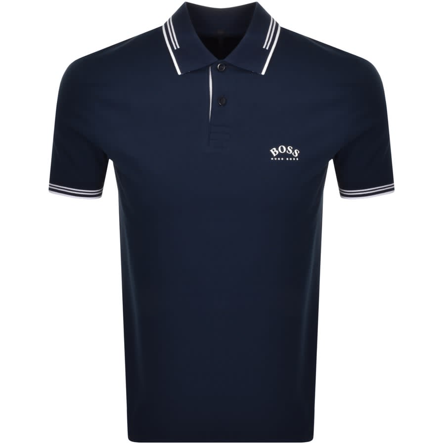 Alternative Image for ProductBOSS Paul Curved Polo T Shirt Navy1