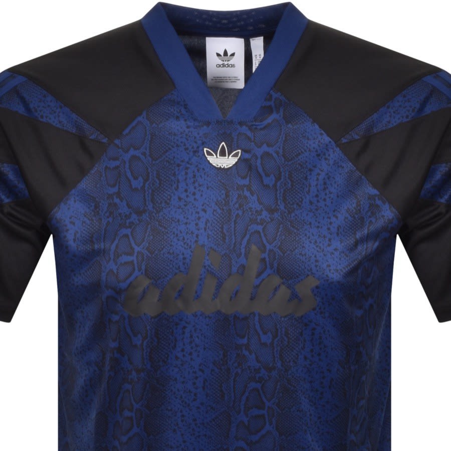 Alternative Image for Productadidas Originals Animal Print T Shirt Blue2
