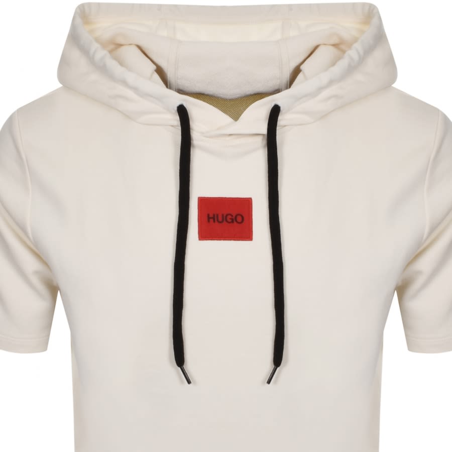 Alternative Image for ProductHUGO Dresley Short Sleeved Hoodie Cream2