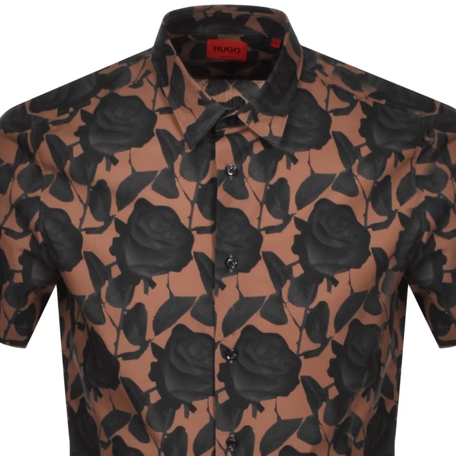 Alternative Image for ProductHUGO Ebor Short Sleeved Shirt Brown2