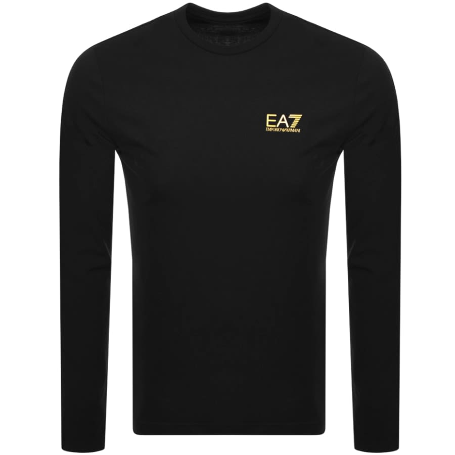 Alternative Image for ProductEA7 Emporio Armani Long Sleeved Logo T Shirt Black1
