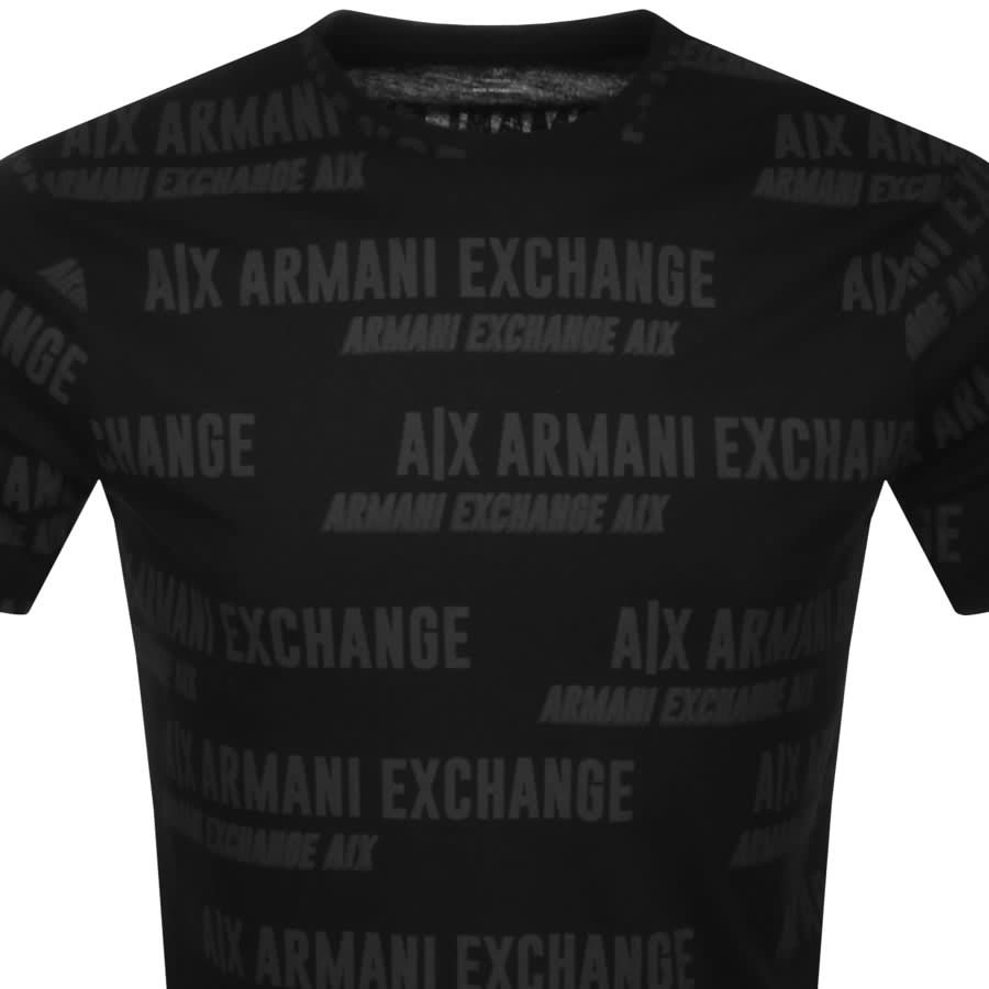 Alternative Image for ProductArmani Exchange Crew Neck Bold Logo T Shirt Black2