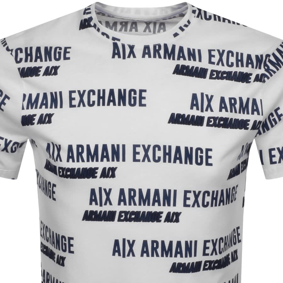 Alternative Image for ProductArmani Exchange Crew Neck Bold Logo T Shirt White2