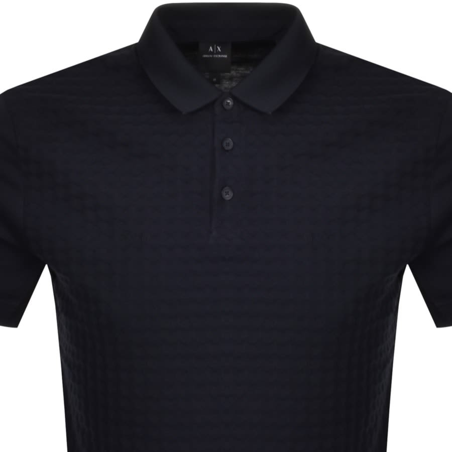Alternative Image for ProductArmani Exchange Logo Polo T Shirt Navy2