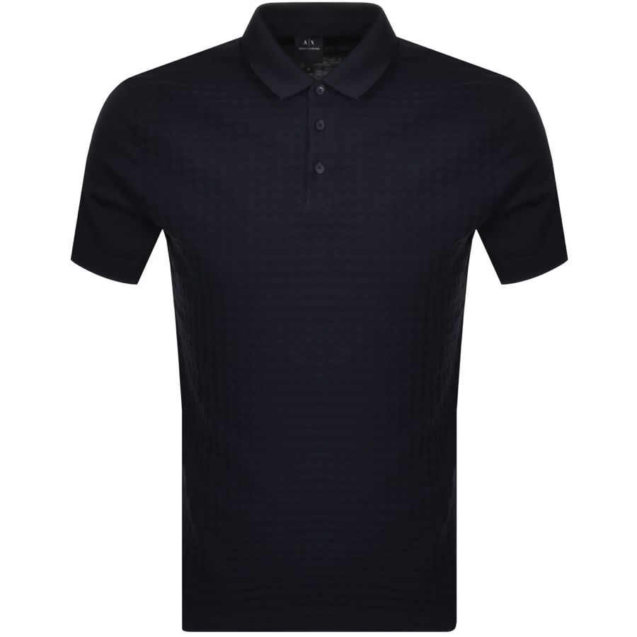 Alternative Image for ProductArmani Exchange Logo Polo T Shirt Navy1