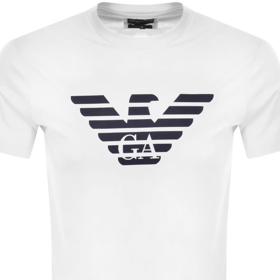 Alternative Image for ProductEmporio Armani Crew Neck Logo T Shirt White2
