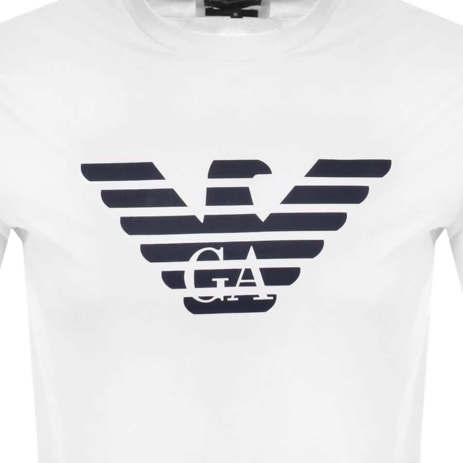 Alternative Image for ProductEmporio Armani Crew Neck Logo T Shirt White3