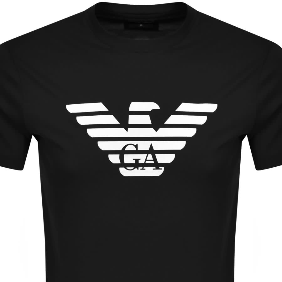 Alternative Image for ProductEmporio Armani Crew Neck Logo T Shirt Black2