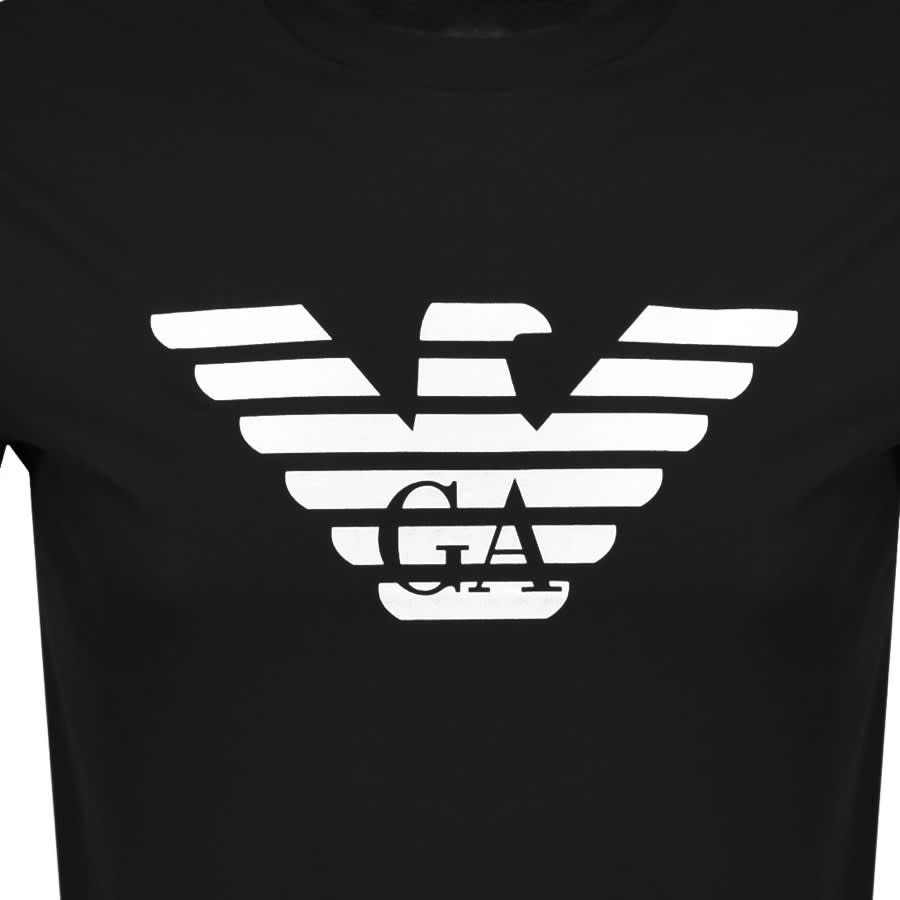 Alternative Image for ProductEmporio Armani Crew Neck Logo T Shirt Black3