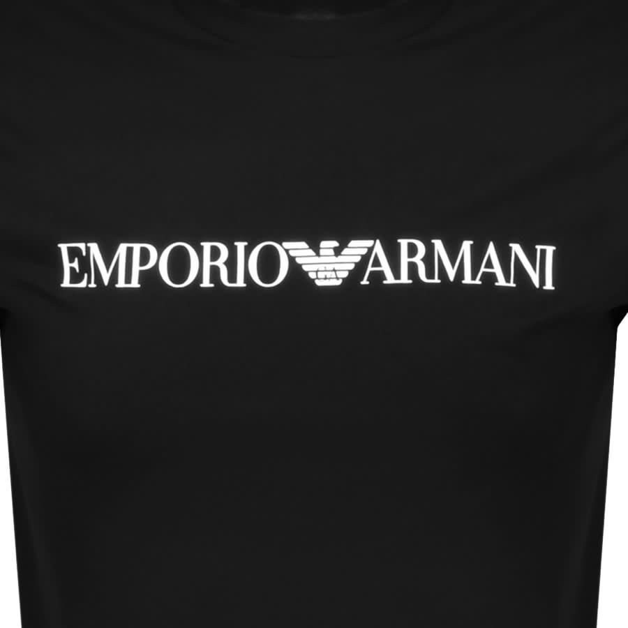 Alternative Image for ProductEmporio Armani Crew Neck Logo T Shirt Black3