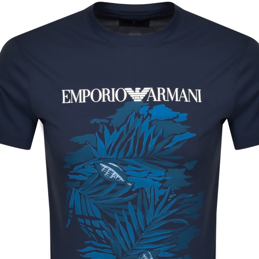 Alternative Image for ProductEmporio Armani Graphic Logo T Shirt Blue2
