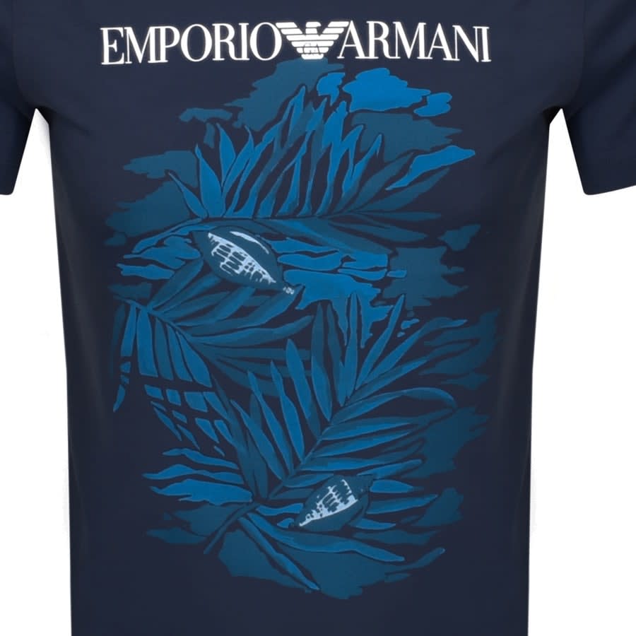 Alternative Image for ProductEmporio Armani Graphic Logo T Shirt Blue3