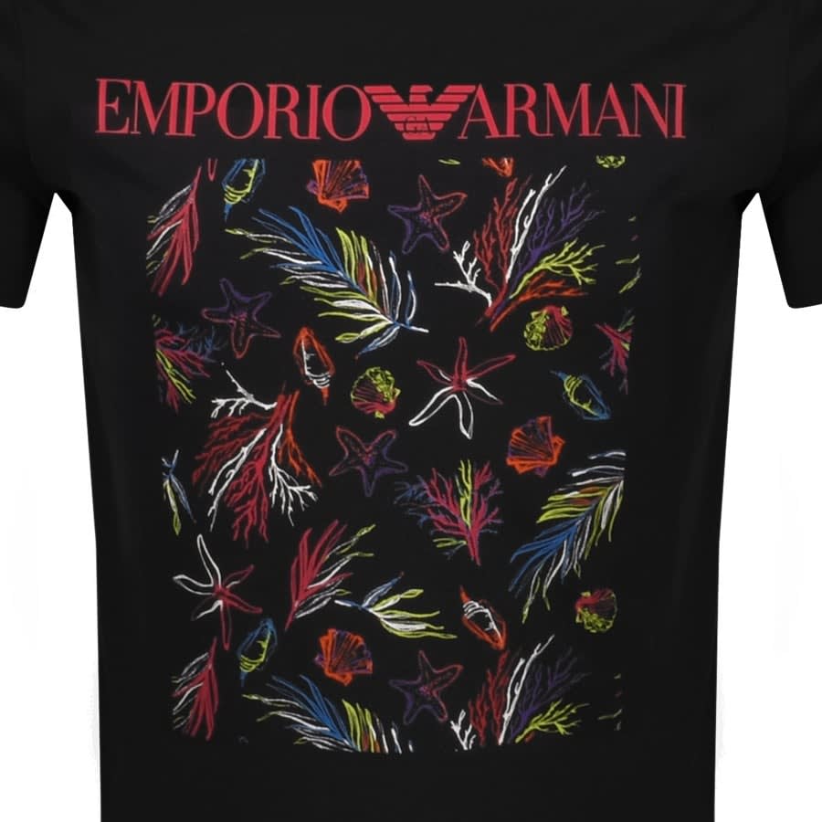 Alternative Image for ProductEmporio Armani Graphic Logo T Shirt Black3