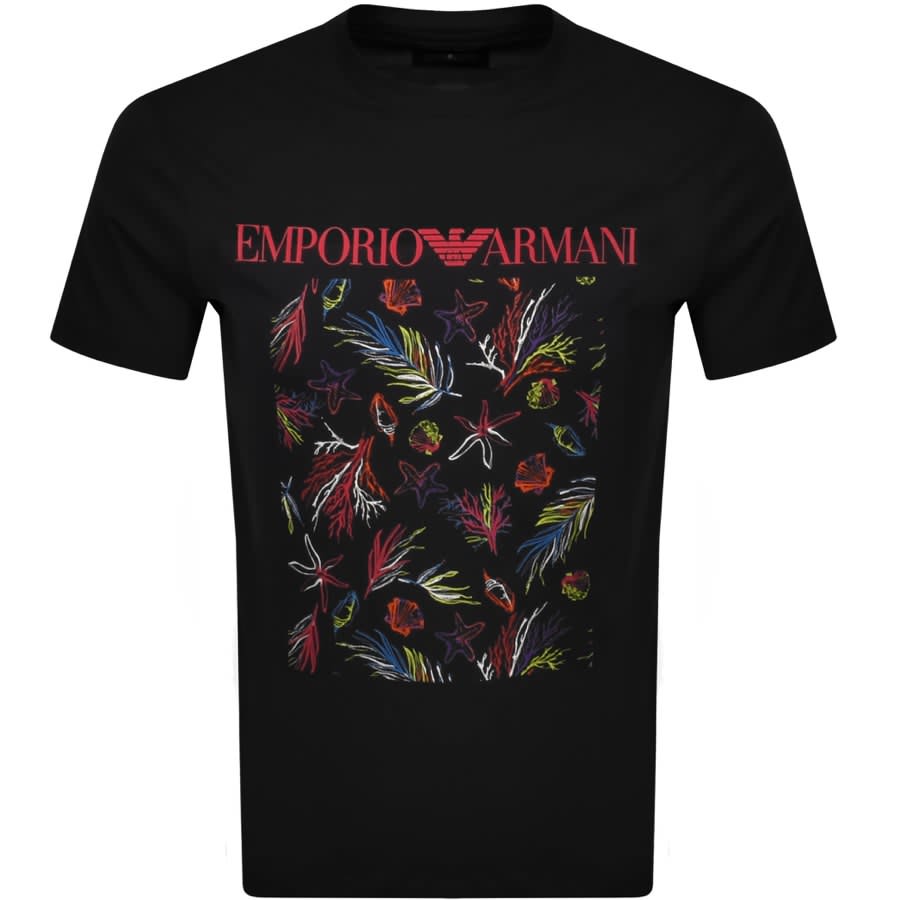 Alternative Image for ProductEmporio Armani Graphic Logo T Shirt Black1