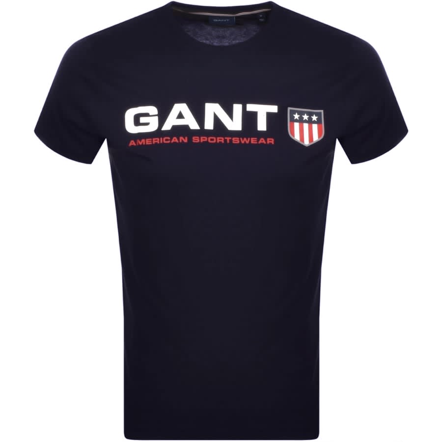 Alternative Image for ProductGant Retro Shield Crest Logo T Shirt Navy1