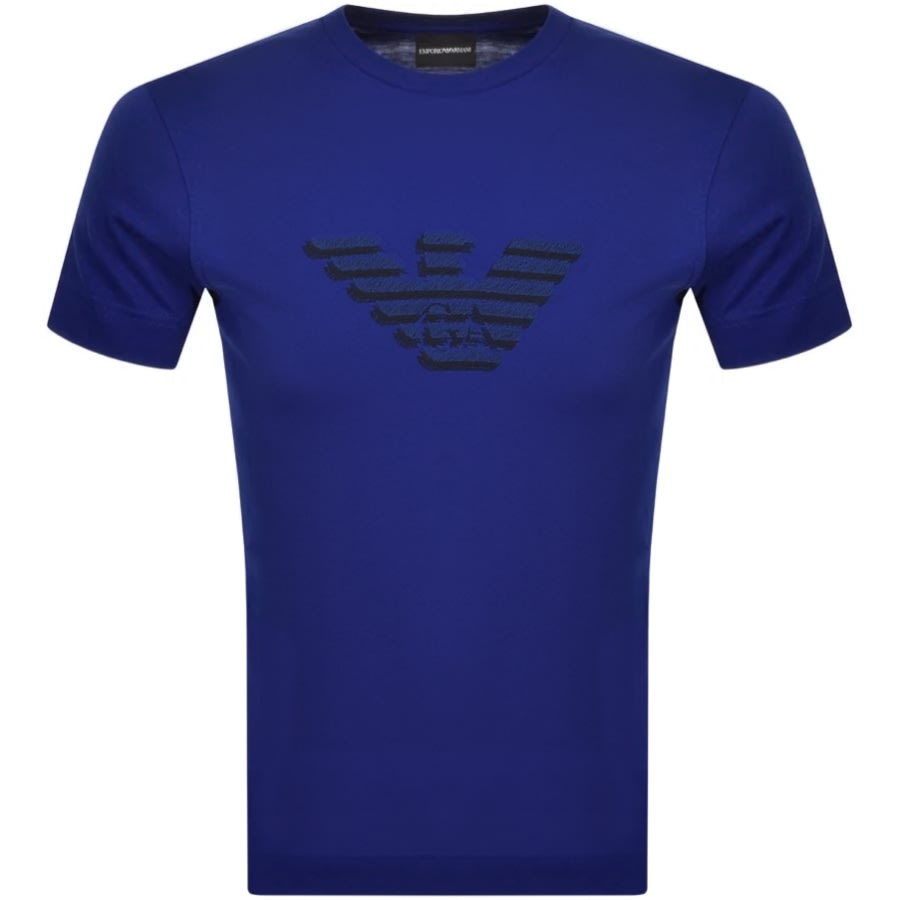 Alternative Image for ProductEmporio Armani Crew Neck Logo T Shirt Blue1