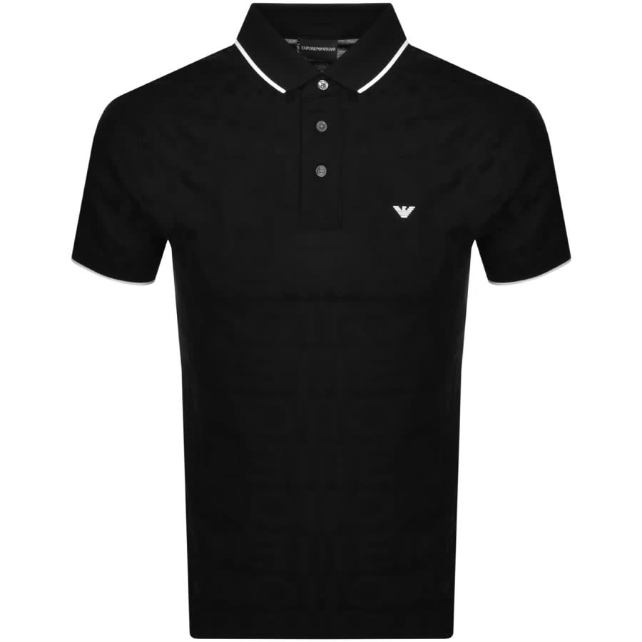 Emporio Armani Short Sleeved Polo T Shirt Black | Mainline Menswear