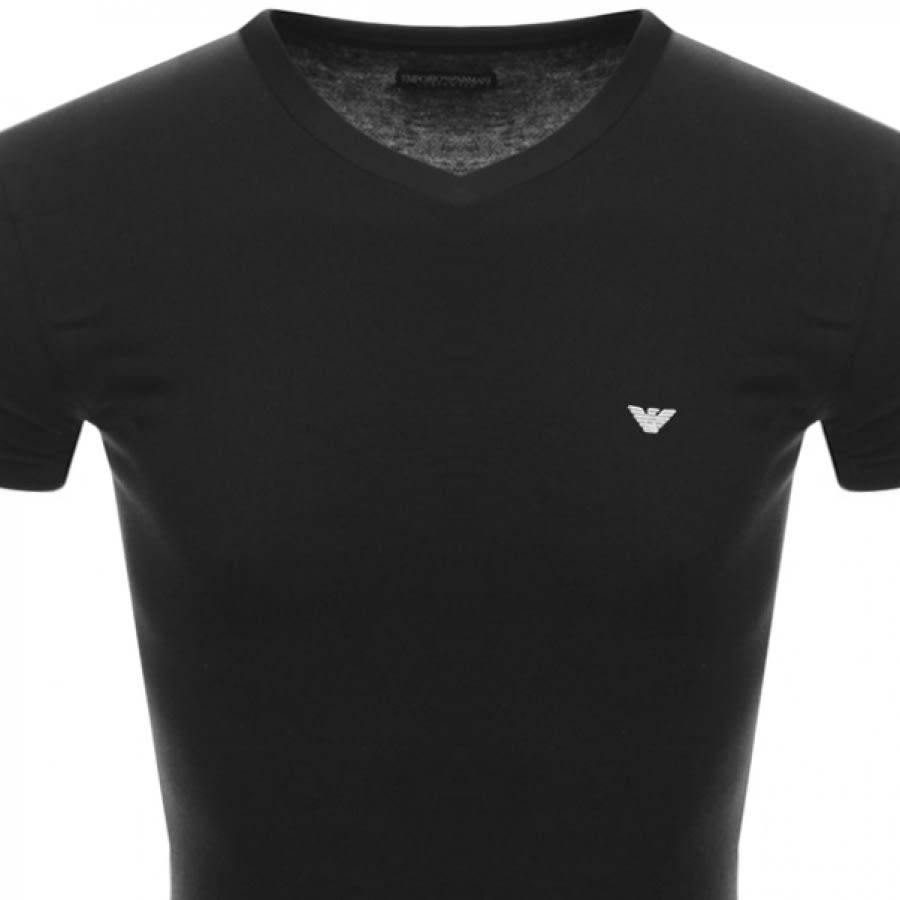 Alternative Image for ProductEmporio Armani V Neck T Shirt Black2