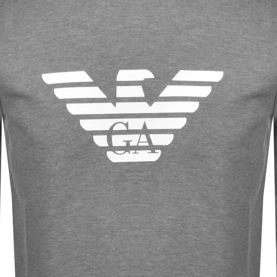 Alternative Image for ProductEmporio Armani Crew Neck Logo Sweatshirt Grey3