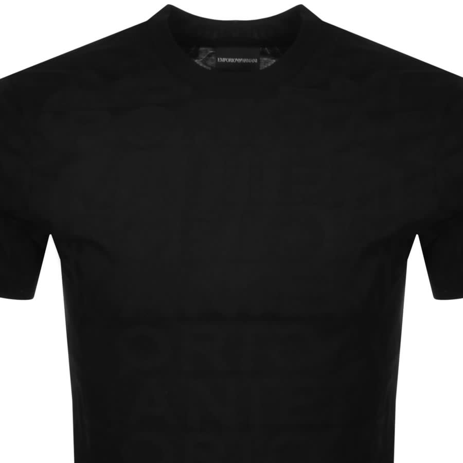 Alternative Image for ProductEmporio Armani Crew Neck Print T Shirt Black2