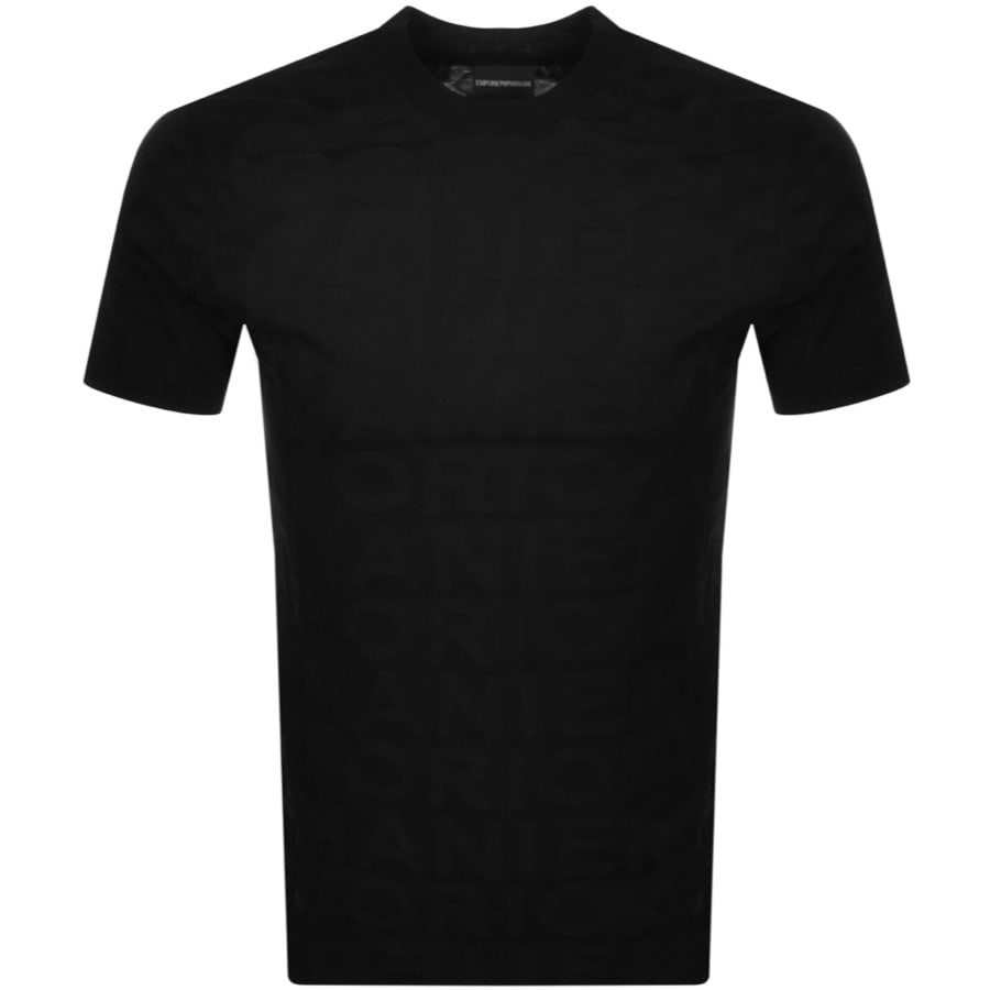 Alternative Image for ProductEmporio Armani Crew Neck Print T Shirt Black1