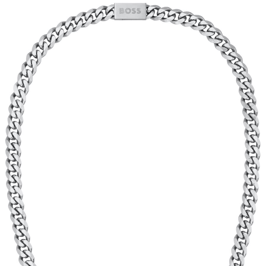 BOSS Stainless-steel Curb-chain Necklace With Monogram Square in Blue for  Men | Lyst Canada