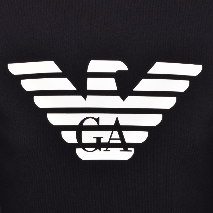 Alternative Image for ProductEmporio Armani Crew Neck Logo Sweatshirt Navy3