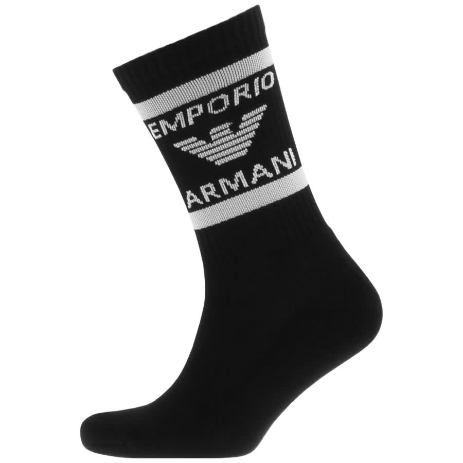 Alternative Image for ProductEmporio Armani 2 Pack Socks Black2