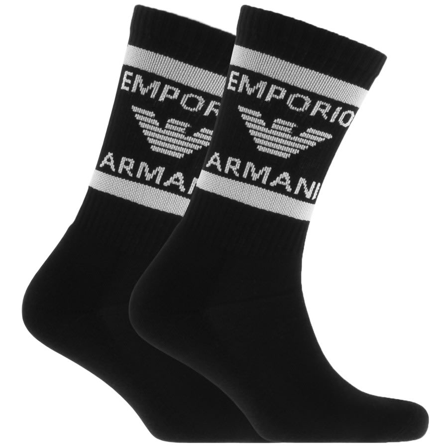 Alternative Image for ProductEmporio Armani 2 Pack Socks Black1