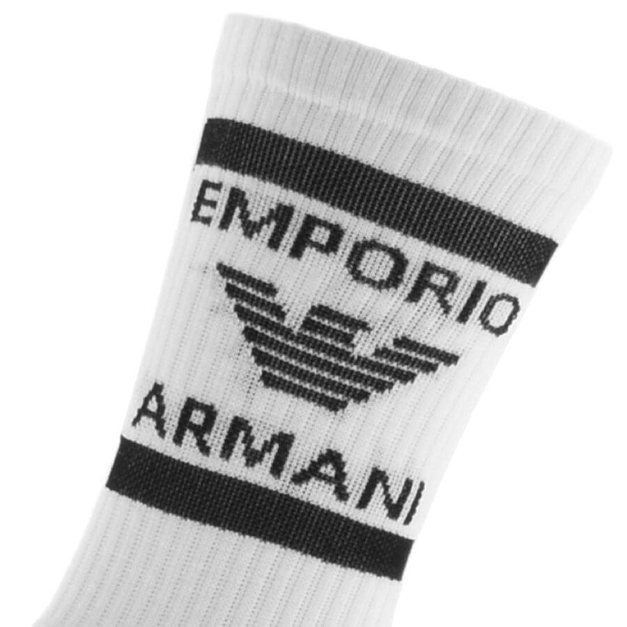 Alternative Image for ProductEmporio Armani 2 Pack Socks White3