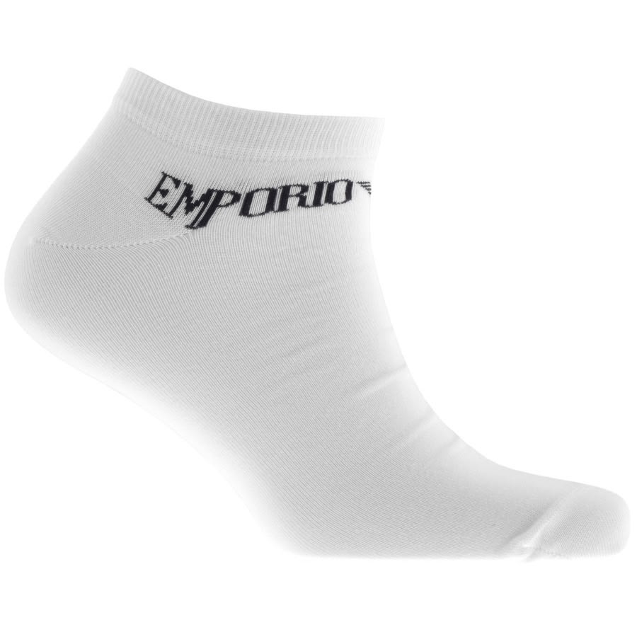 Alternative Image for ProductEmporio Armani 3 Pack Trainer Socks White2
