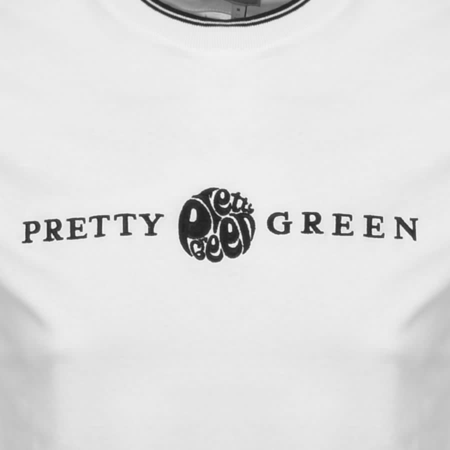 Alternative Image for ProductPretty Green Laylard Tipped Logo T Shirt White3