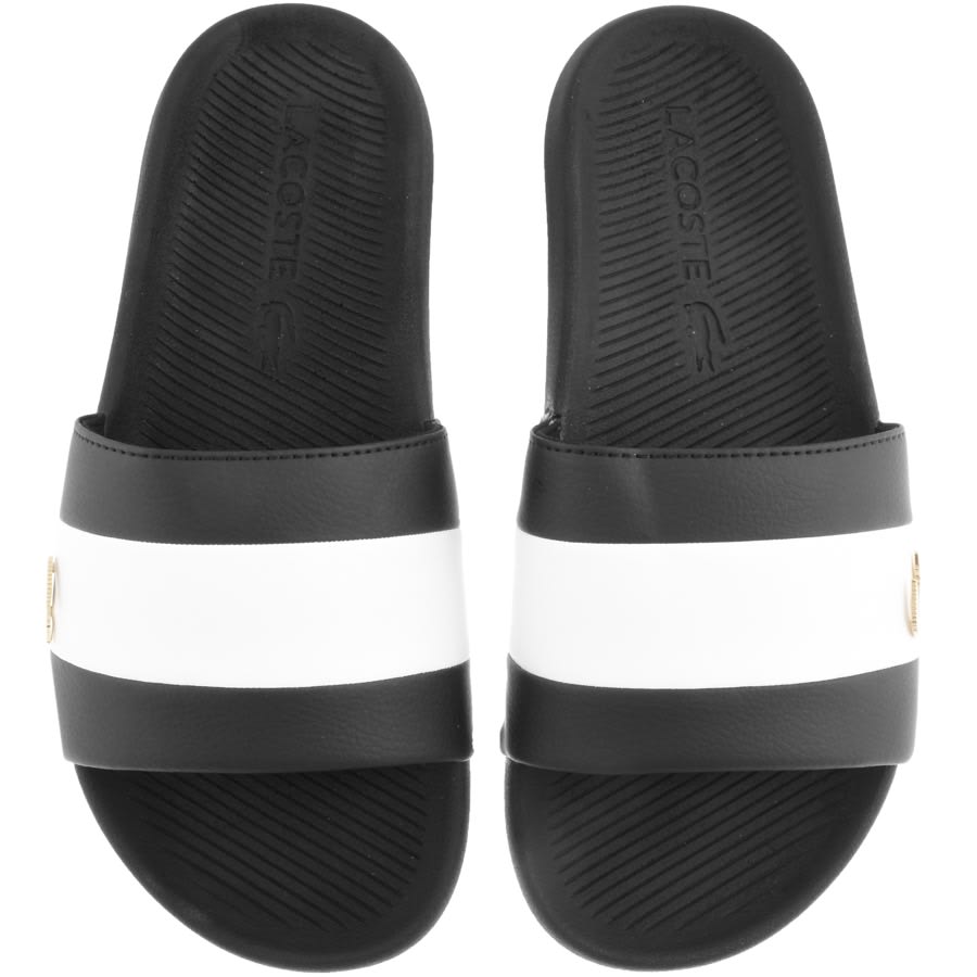 Lacoste Croco Sliders Black | Mainline Menswear