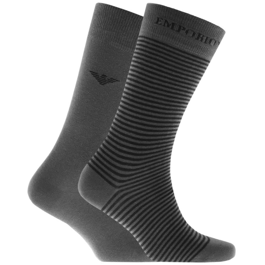 Alternative Image for ProductEmporio Armani 2 Pack Socks Grey1