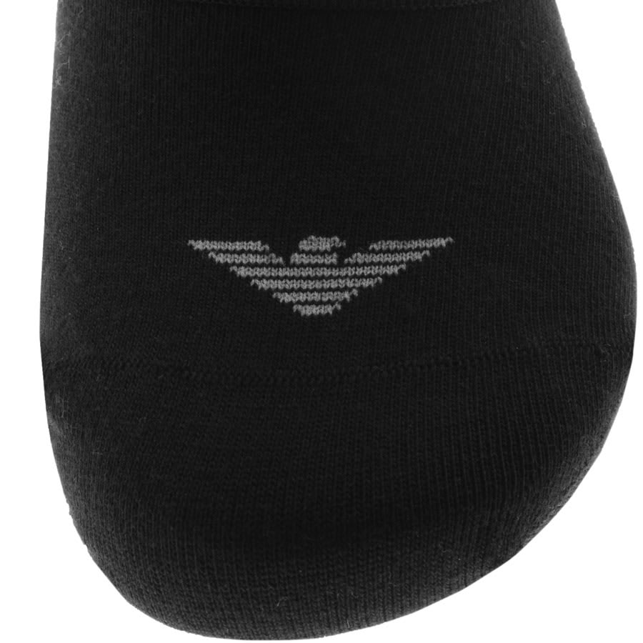Alternative Image for ProductEmporio Armani 2 Pack Invisible Socks Black3