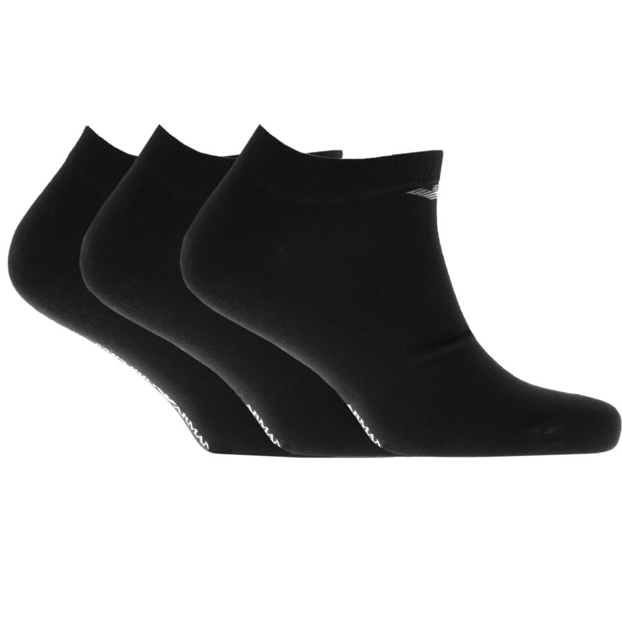 Alternative Image for ProductEmporio Armani 3 Pack Trainer Socks Black1
