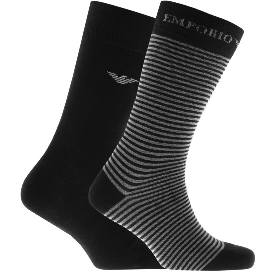 Alternative Image for ProductEmporio Armani 2 Pack Socks Black1