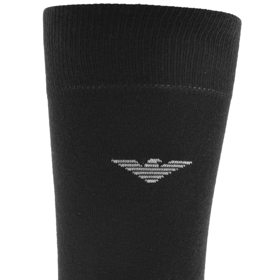 Alternative Image for ProductEmporio Armani 2 Pack Socks Black3