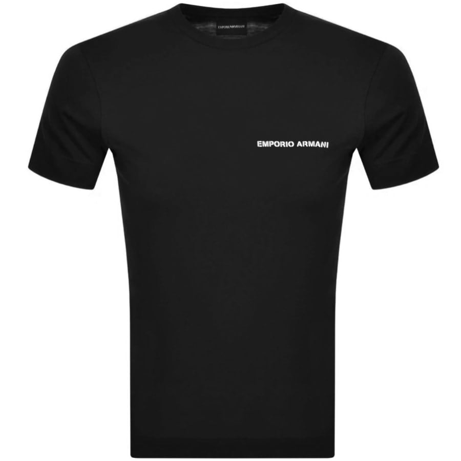 Alternative Image for ProductEmporio Armani Crew Neck Logo T Shirt Black1