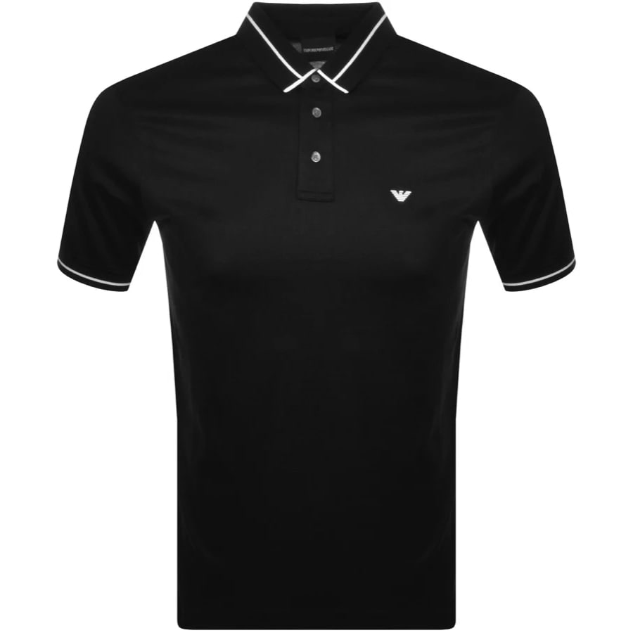 Alternative Image for ProductEmporio Armani Short Sleeved Polo T Shirt Black1