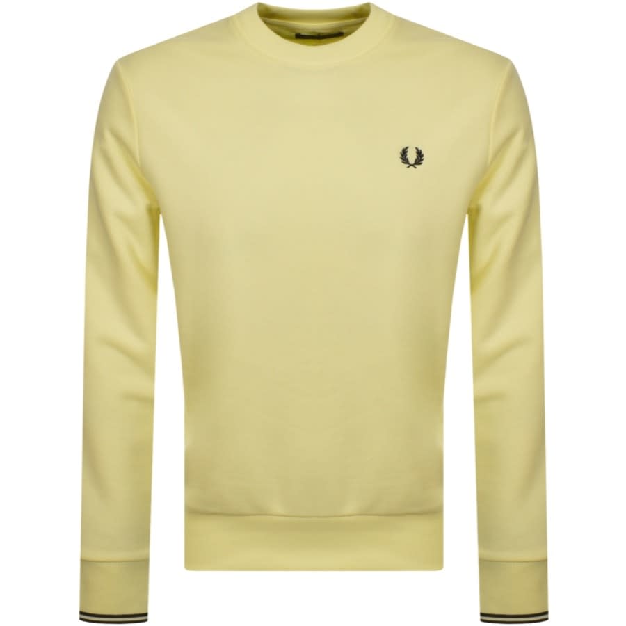 Alternative Image for ProductFred Perry Crew Neck Sweatshirt Yellow1