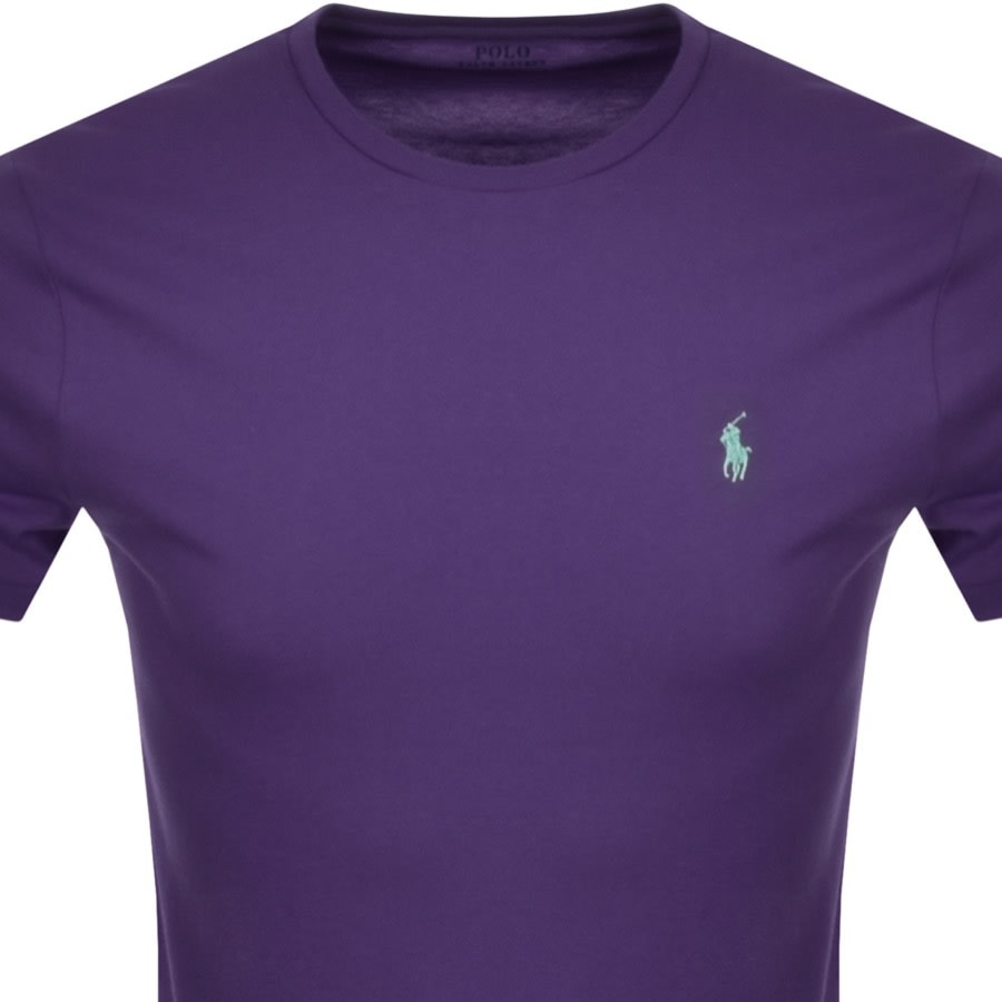 Alternative Image for ProductRalph Lauren Crew Neck Slim Fit T Shirt Purple2