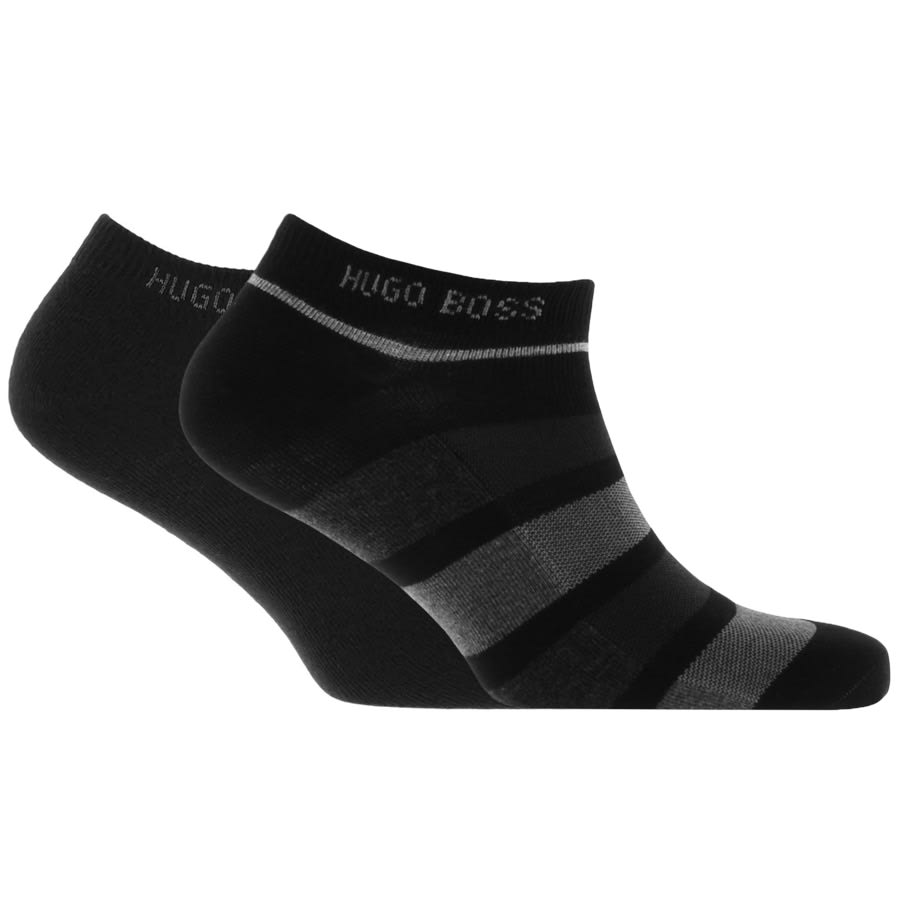 Alternative Image for ProductBOSS Two Pack Trainer Socks Black1