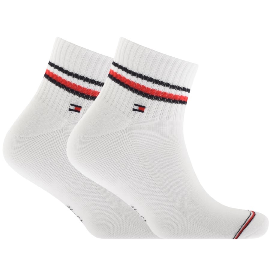 Alternative Image for ProductTommy Hilfiger 2 Pack Quarter Iconic Socks White1