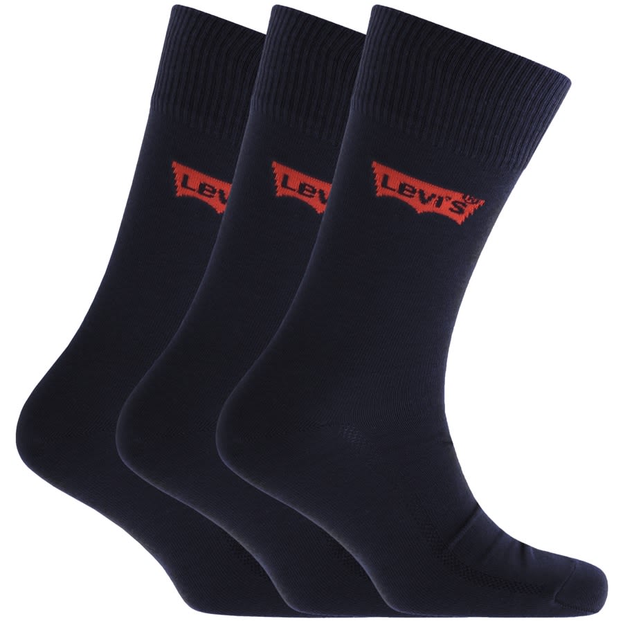 Alternative Image for ProductLevis 168SF Regular Cut 3 Pack Socks Navy1